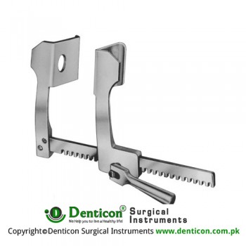 Finochietto Rib Spreader For Adults Aluminium, Size of Lateral Blades - Spread 52 x 62 mm - 175 mm